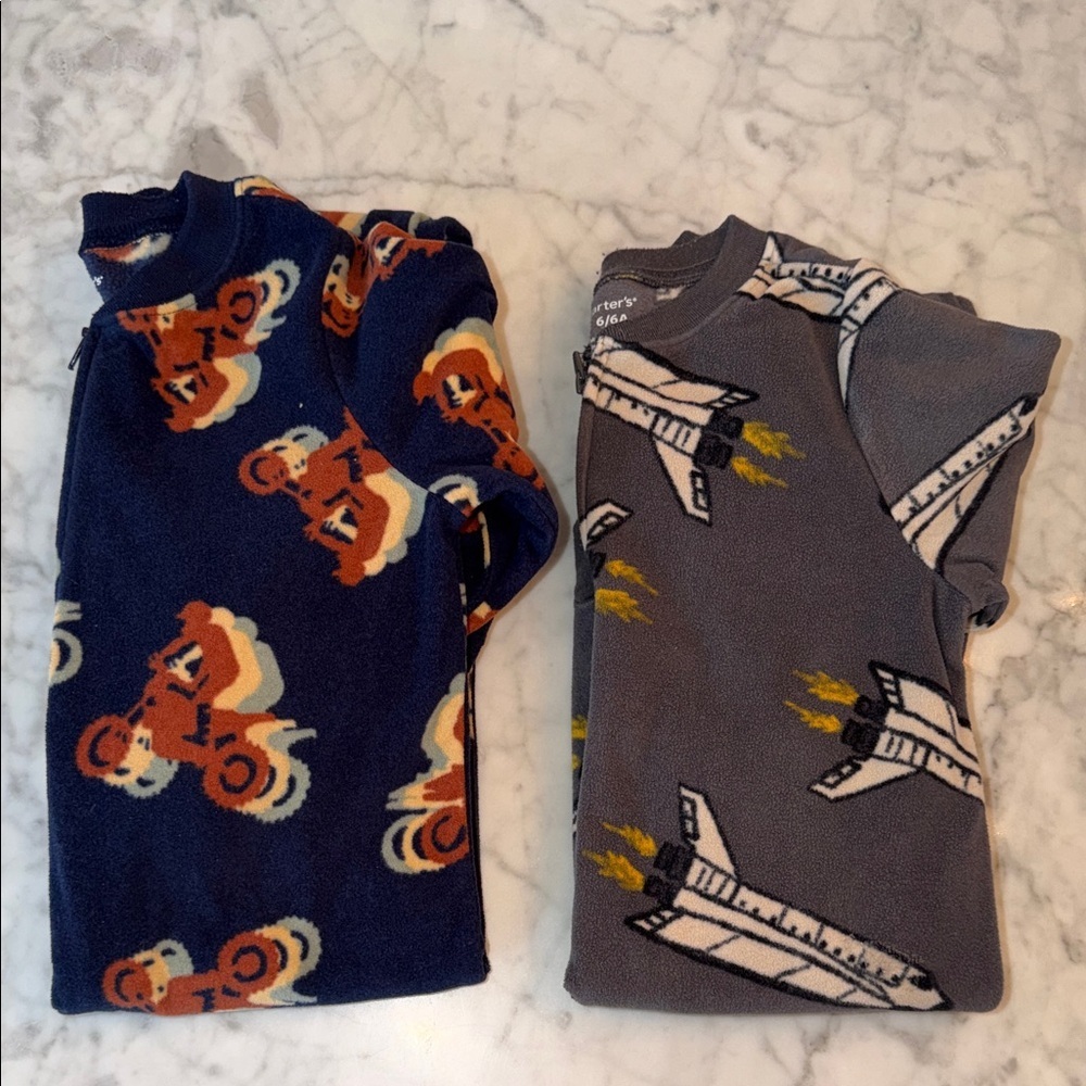 Carter's Kids Pajama Bunde - Navy and Gray 6Y